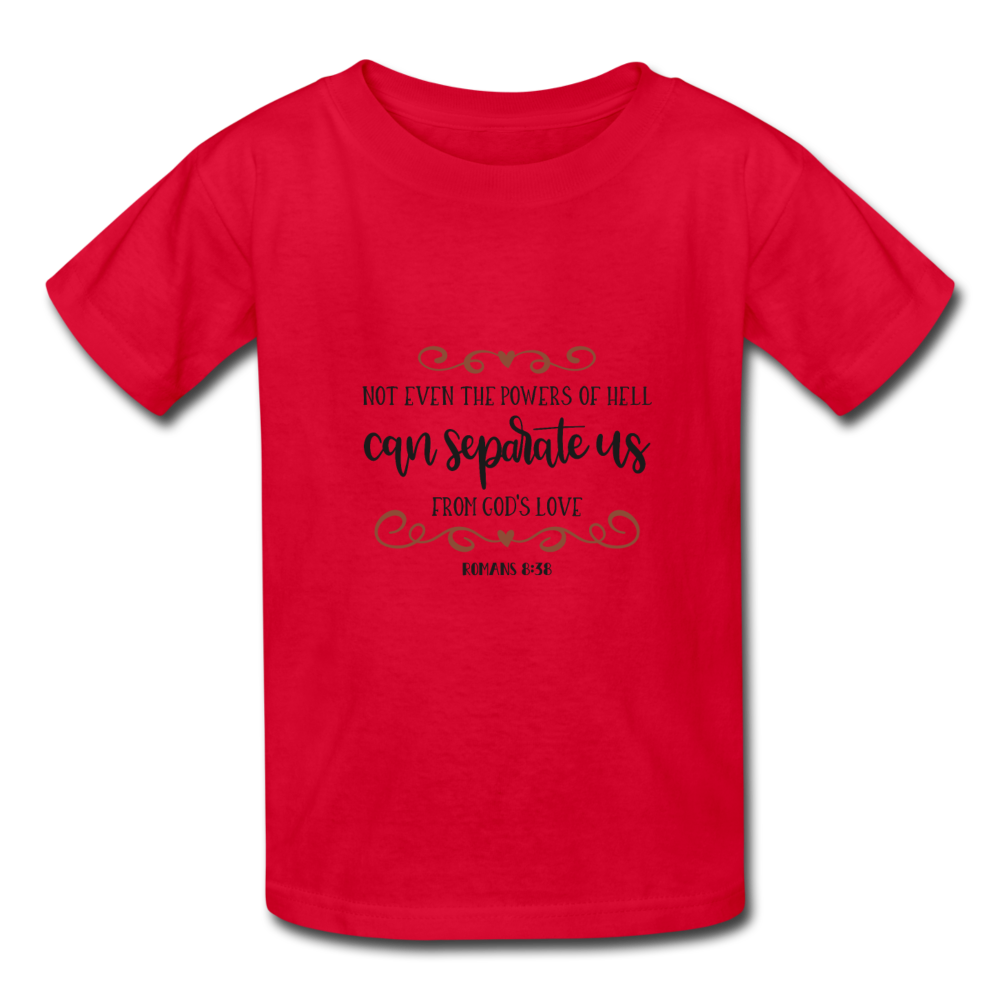 Romans 8:38 - Youth T-Shirt - red