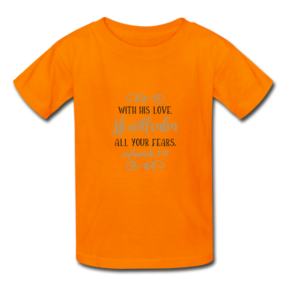 Zephaniah 3:17 - Youth T-Shirt - orange
