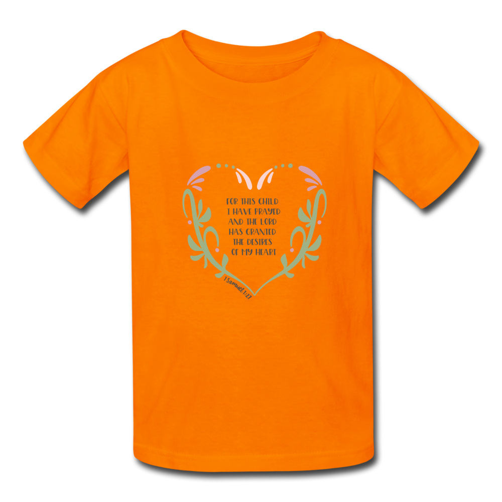 1 Samuel 1:27 - Youth T-Shirt - orange