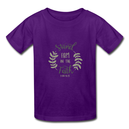 1 Corinthians 16:13 - Youth T-Shirt - purple