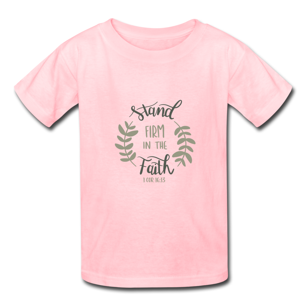 1 Corinthians 16:13 - Youth T-Shirt - pink