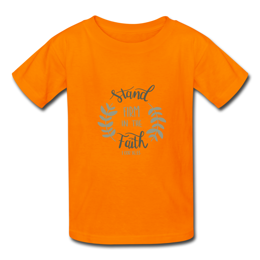 1 Corinthians 16:13 - Youth T-Shirt - orange