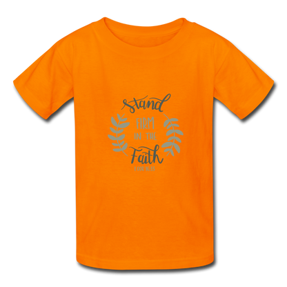 1 Corinthians 16:13 - Youth T-Shirt - orange