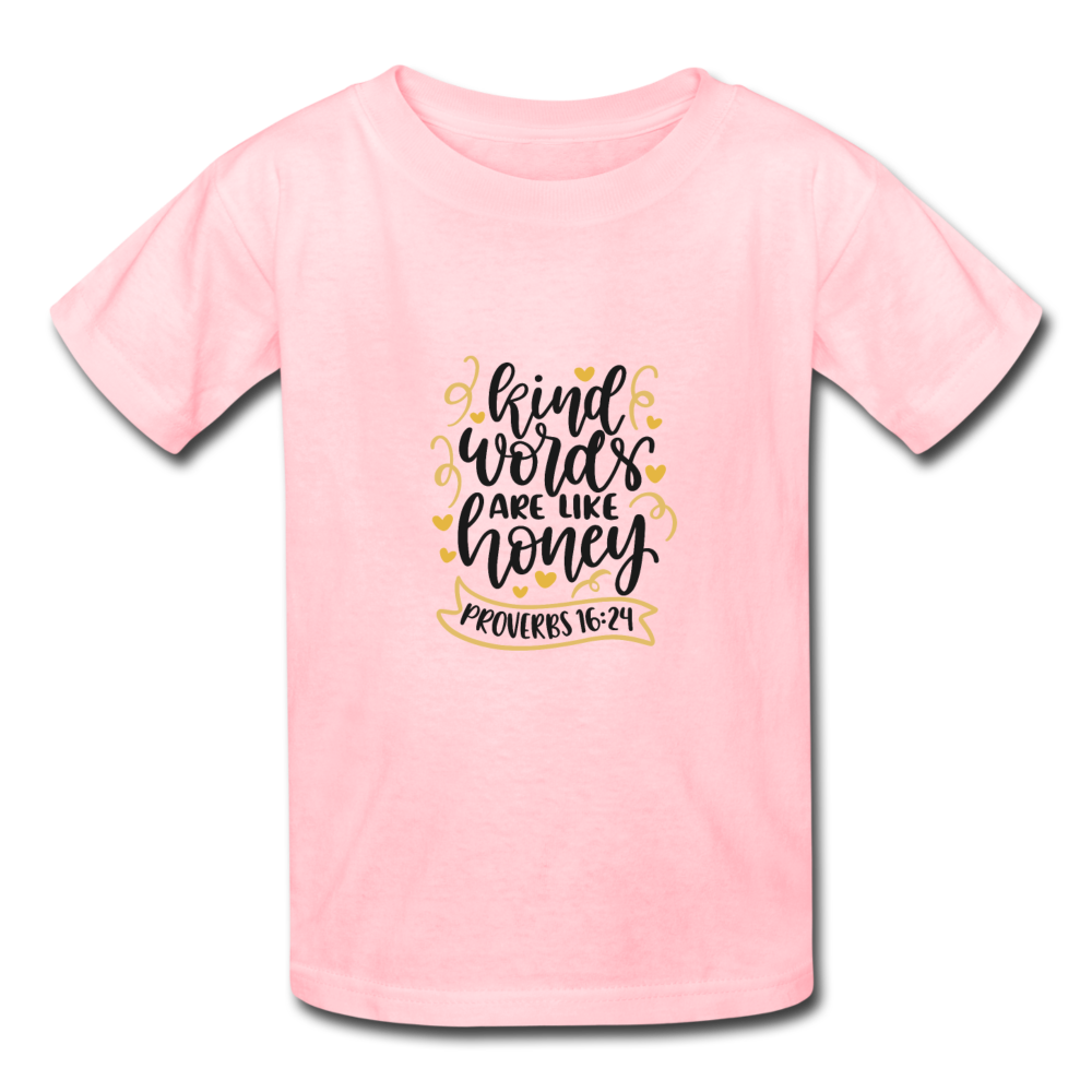 Proverbs 16:24 - Youth T-Shirt - pink