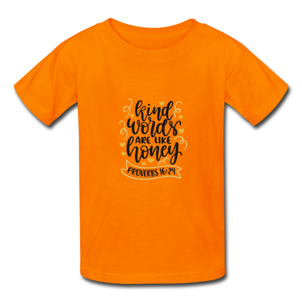Proverbs 16:24 - Youth T-Shirt - orange
