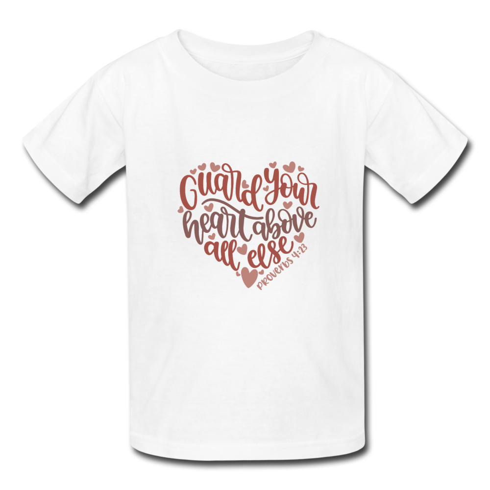 Proverbs 4:23 - Youth T-Shirt - white
