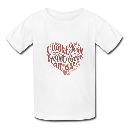 Proverbs 4:23 - Youth T-Shirt - white