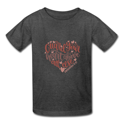 Proverbs 4:23 - Youth T-Shirt - heather black