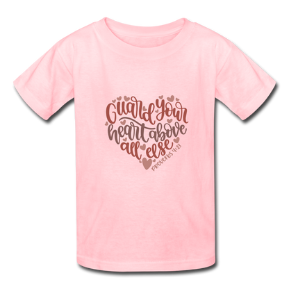 Proverbs 4:23 - Youth T-Shirt - pink