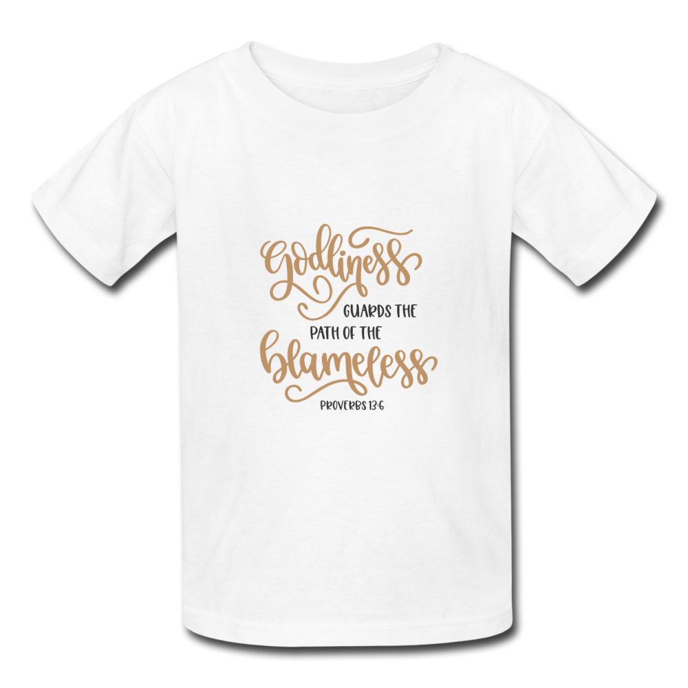 Proverbs 13:6 - Youth T-Shirt - white