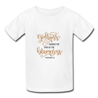 Proverbs 13:6 - Youth T-Shirt - white
