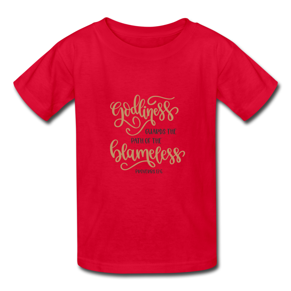 Proverbs 13:6 - Youth T-Shirt - red