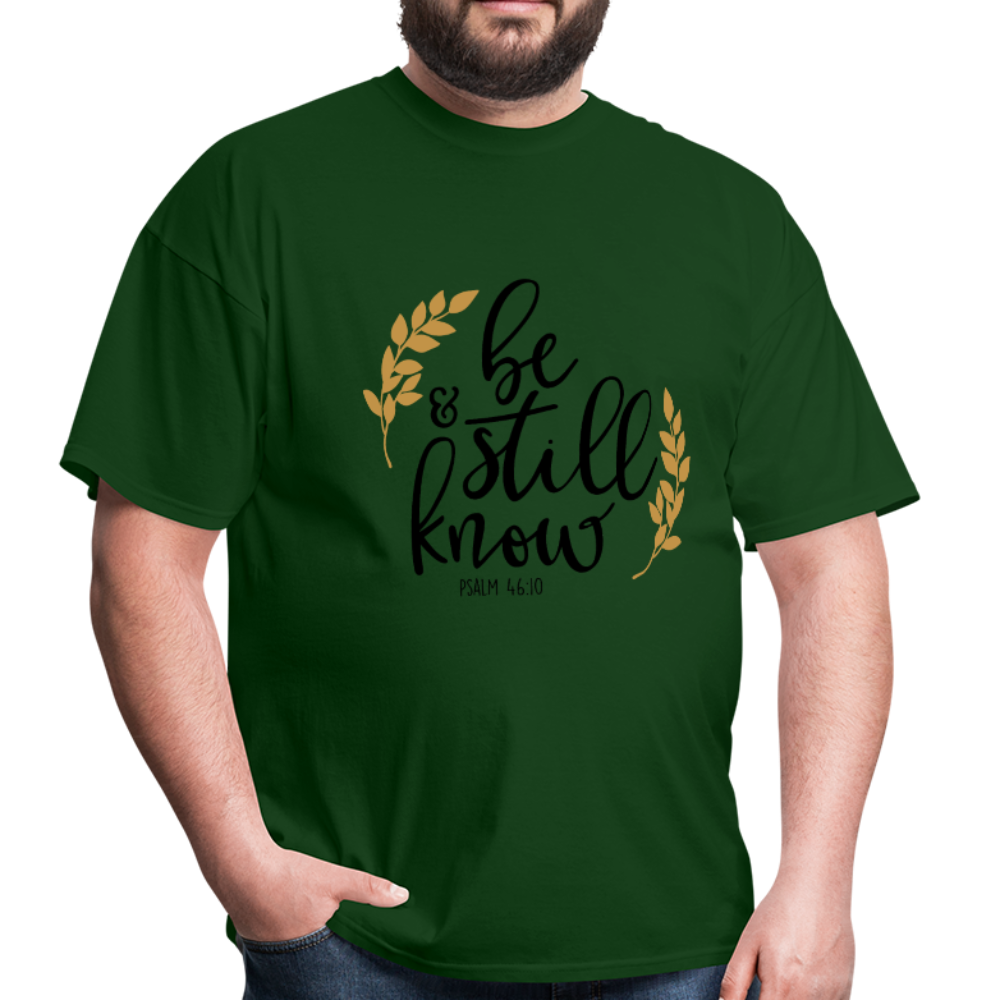 Psalm 46:10 - Men's T-Shirt - forest green