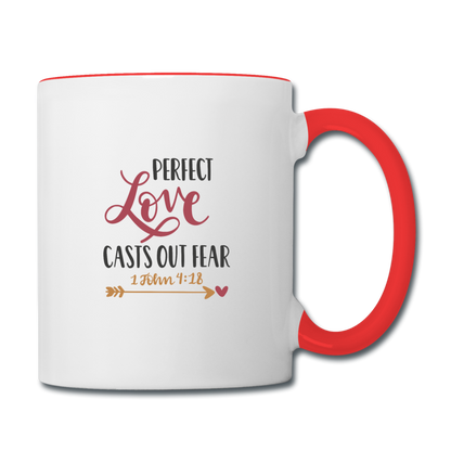 Perfect Love - Contrast Coffee Mug - white/red