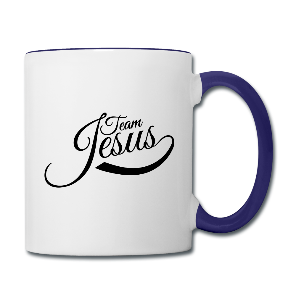 Team Jesus - Contrast Coffee Mug - white/cobalt blue