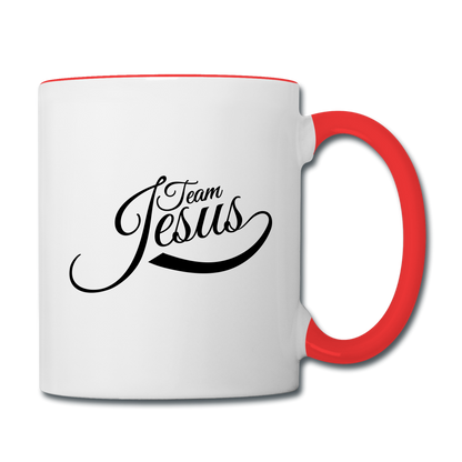 Team Jesus - Contrast Coffee Mug - white/red