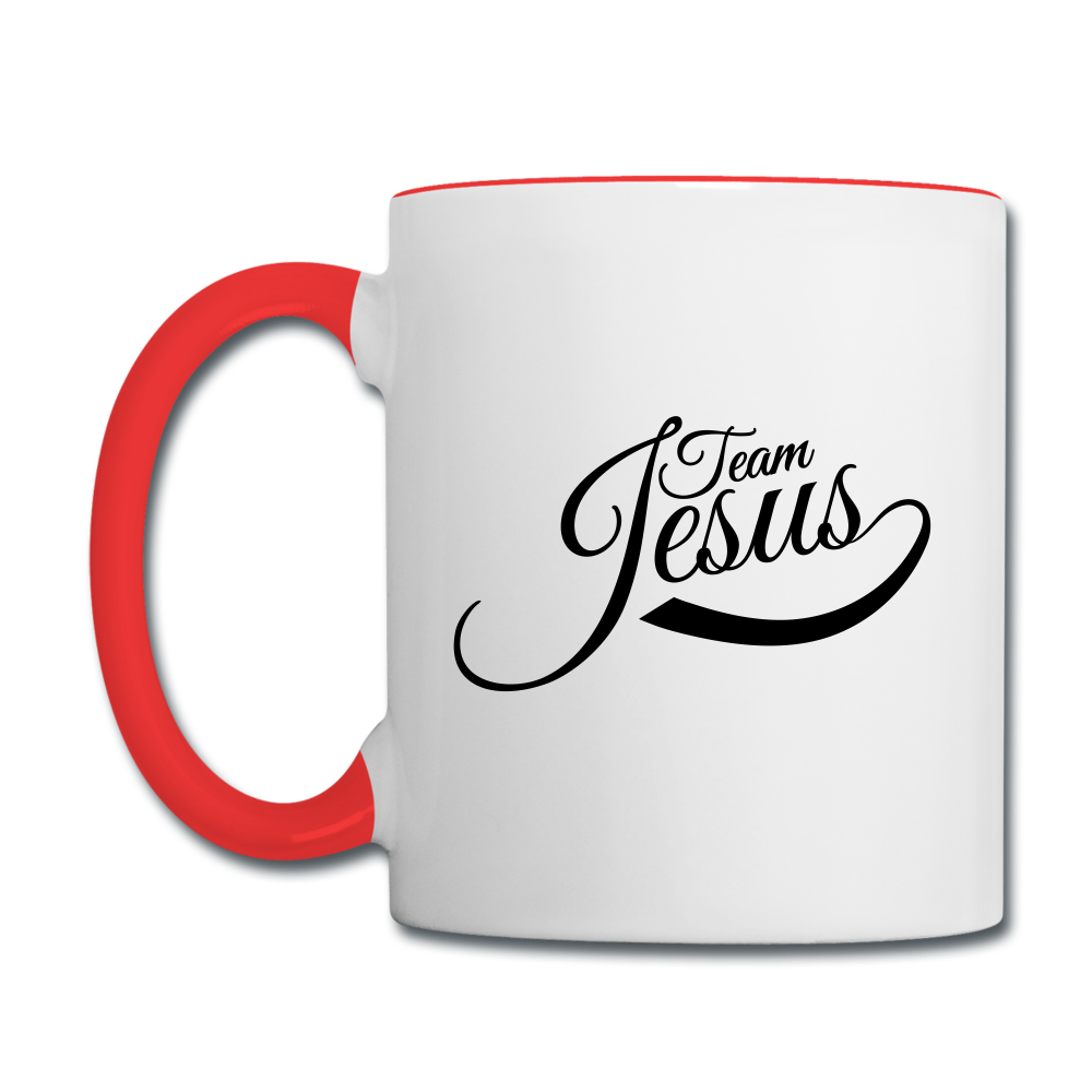 Team Jesus - Contrast Coffee Mug - white/red