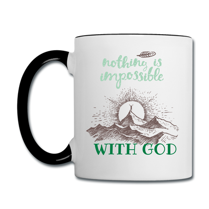 Nothing Is Impossible - Contrast Coffee Mug - white/black