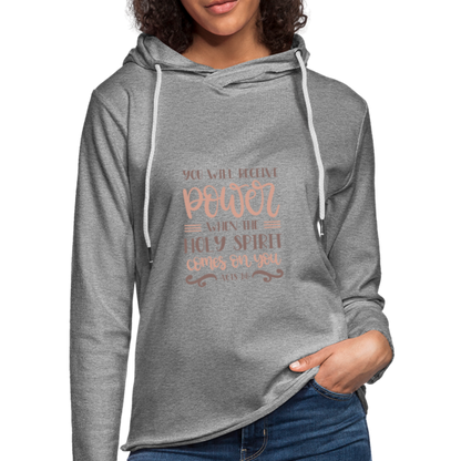 Acts 1:8 - Lightweight Terry Hoodie - heather gray