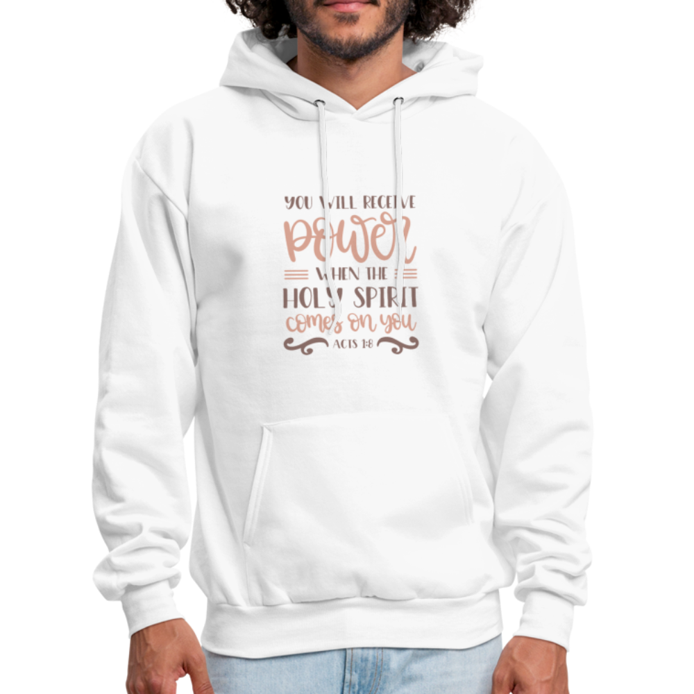 Acts 1:8 - Men's Hoodie - white
