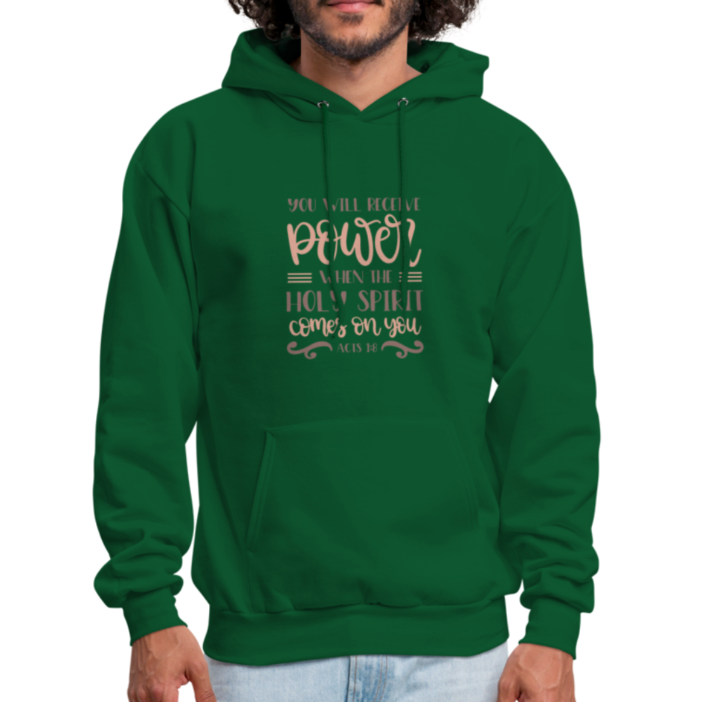 Acts 1:8 - Men's Hoodie - forest green