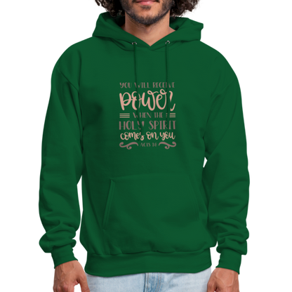 Acts 1:8 - Men's Hoodie - forest green