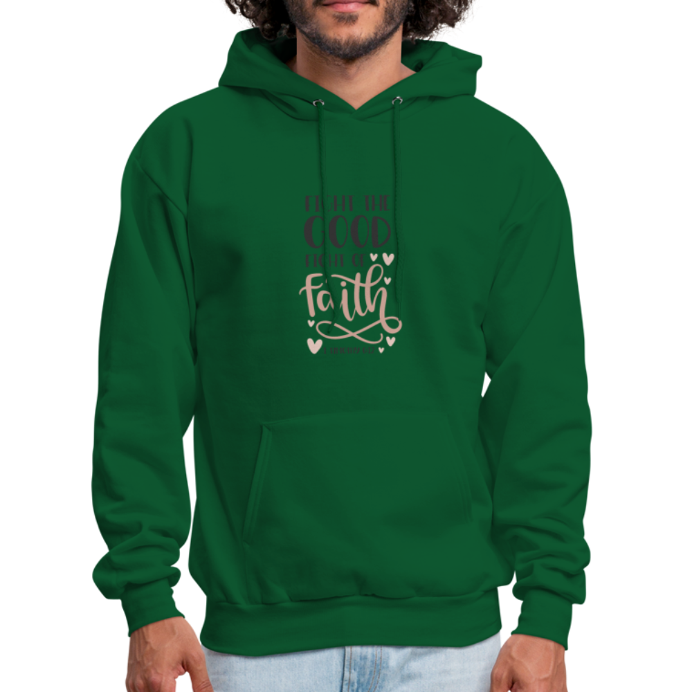 1 Timothy 6:12 - Men's Hoodie - forest green