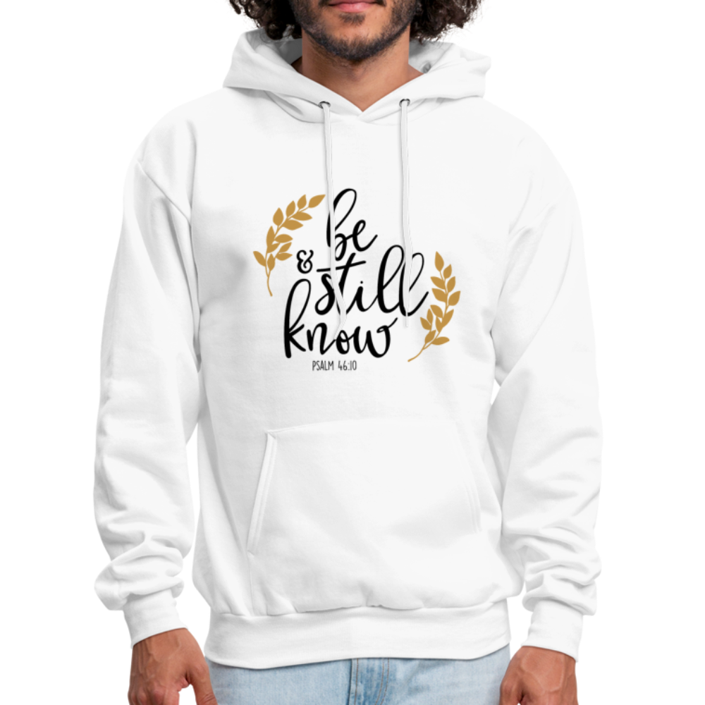 Be Still And Know - Men's Hoodie - white