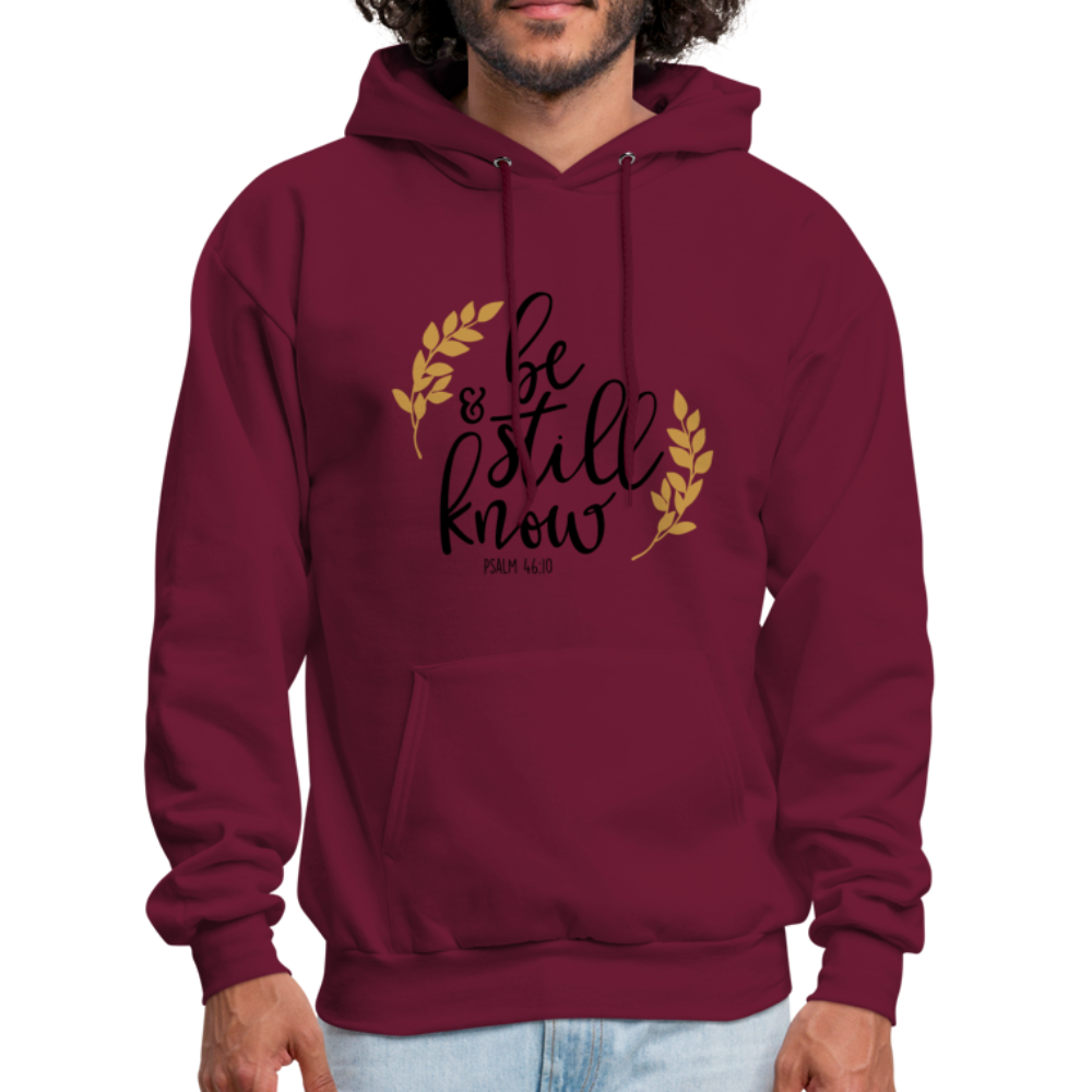 Be Still And Know - Men's Hoodie - burgundy