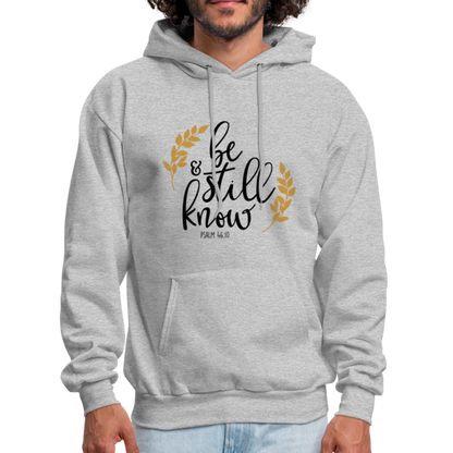 Be Still And Know - Men's Hoodie - heather gray
