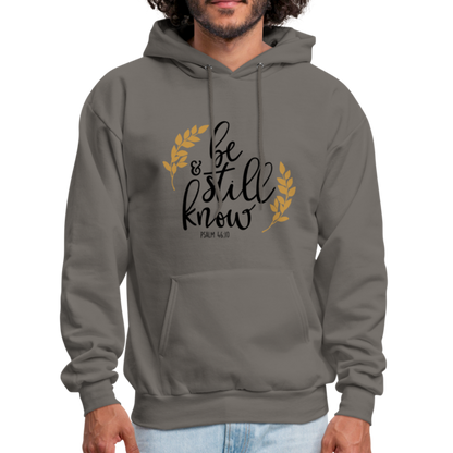 Be Still And Know - Men's Hoodie - asphalt gray