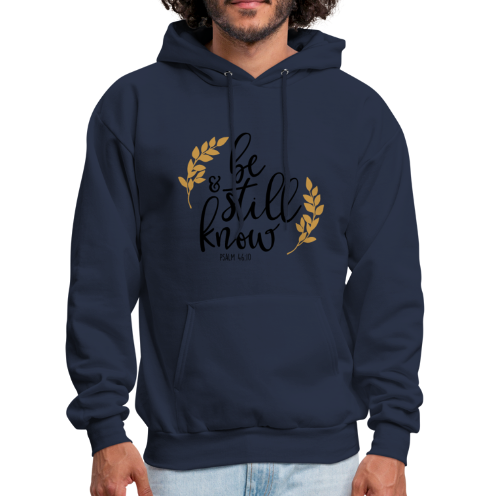 Be Still And Know - Men's Hoodie - navy