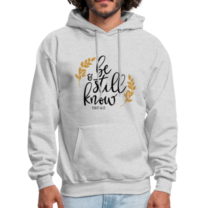 Be Still And Know - Men's Hoodie - ash 