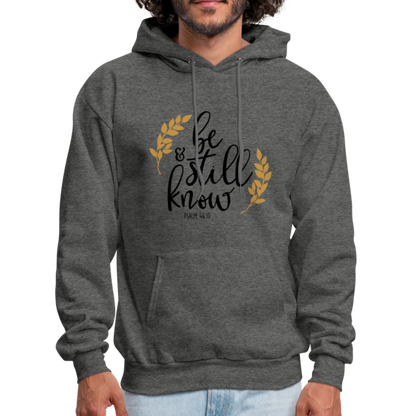 Be Still And Know - Men's Hoodie - charcoal gray