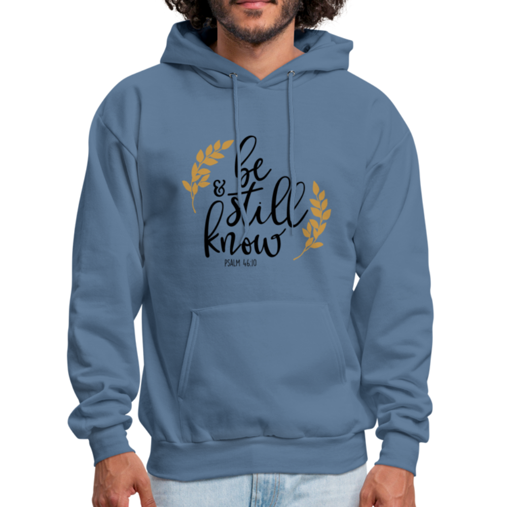 Be Still And Know - Men's Hoodie - denim blue