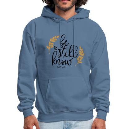 Be Still And Know - Men's Hoodie - denim blue