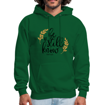 Be Still And Know - Men's Hoodie - forest green