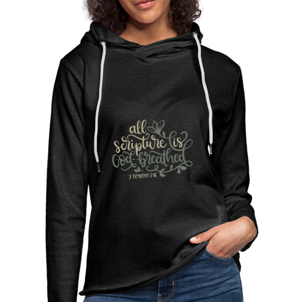 2 Timothy 3:16 - Lightweight Terry Hoodie - charcoal gray