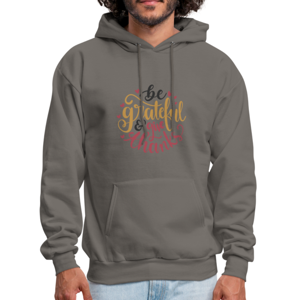 Be Grateful And Give Thanks - Men's Hoodie - asphalt gray