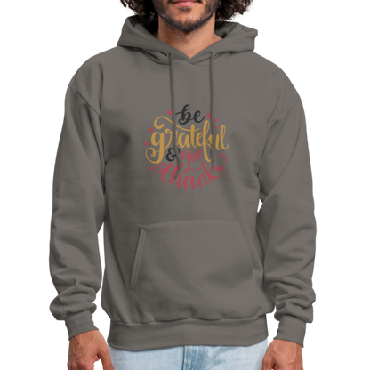 Be Grateful And Give Thanks - Men's Hoodie - asphalt gray