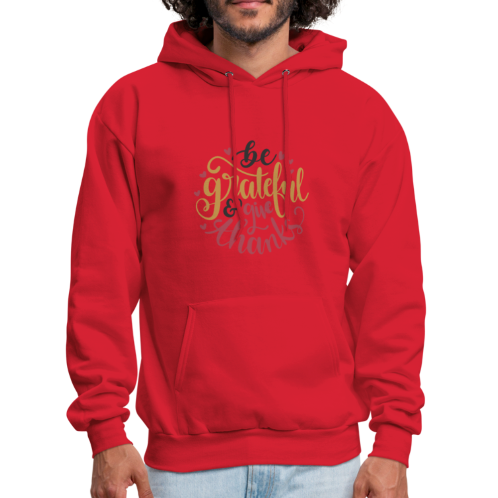 Be Grateful And Give Thanks - Men's Hoodie - red