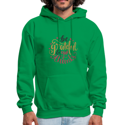 Be Grateful And Give Thanks - Men's Hoodie - kelly green