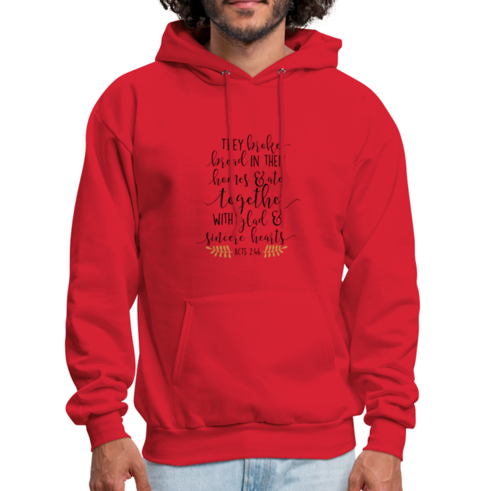 Acts 2:46 - Men's Hoodie - red