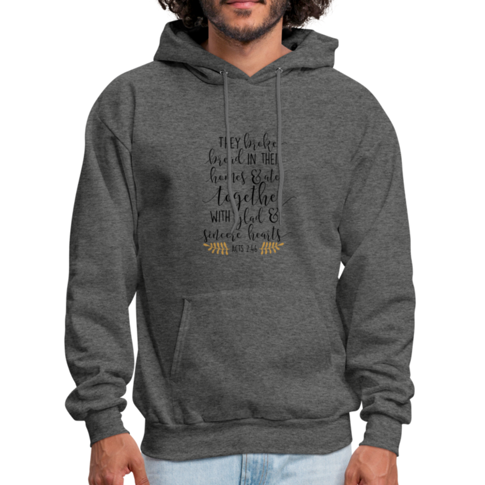 Acts 2:46 - Men's Hoodie - charcoal gray