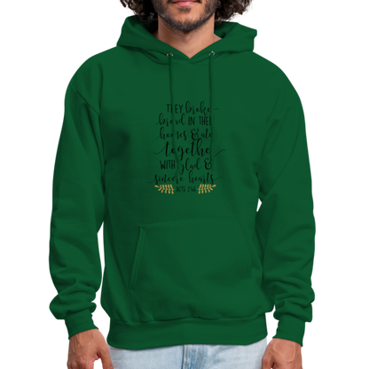 Acts 2:46 - Men's Hoodie - forest green