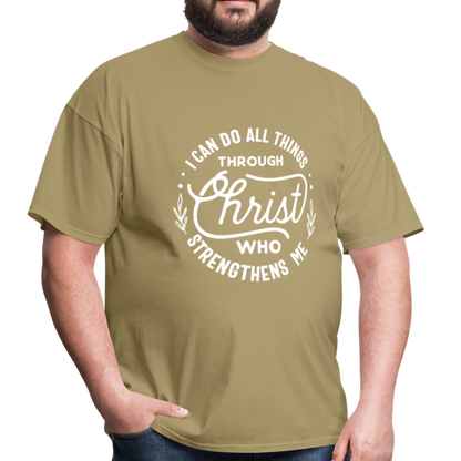 Through Christ - Men's Classic T-Shirt - khaki
