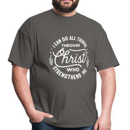 Through Christ - Men's Classic T-Shirt - charcoal
