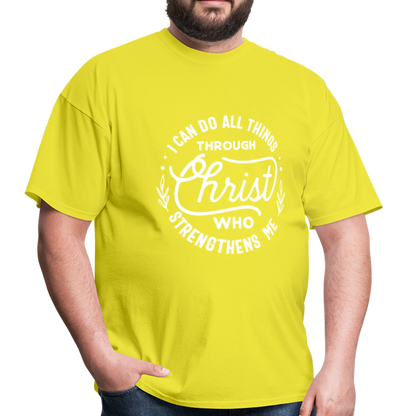 Through Christ - Men's Classic T-Shirt - yellow