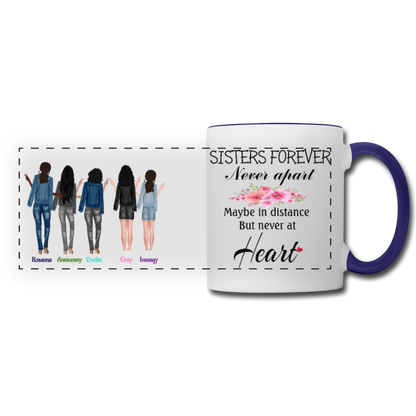 Eimy's Sister-In-Law Panoramic Mug - white/cobalt blue